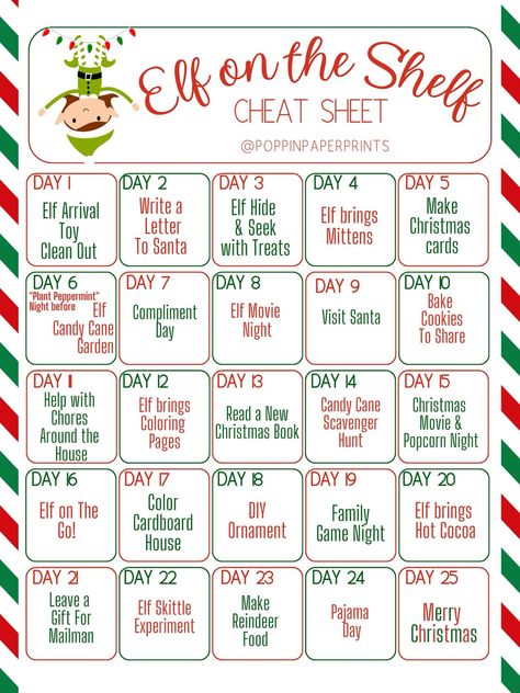 Cheat Sheet, Cheat Sheets, On The Shelf, Time Of The Year, Wonderful Time, Elf On The Shelf, Parenting Hacks, Elf, Parenting