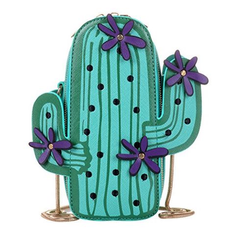 QZUnique Cute Cactus Shape Exquisite Embroider Shoulder Chain Handbags Mini Cross Body Bag Cute Purses Cross Body Bag Outfit, Mini Cross Body Bag, Gift Sack, Cute Cactus, Mini Cross, Shoulder Chain, Bag Cute, Cute Purses, Womens Crossbody Bag