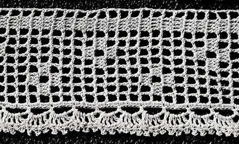 Filet Crochet Edging #788 Filet Crochet Edging, Crochet Edging Pattern, Victorian Sewing, Crochet Crown, American Threads, Crochet Edging Patterns, Irish Crochet, Crochet Edging, Filet Crochet