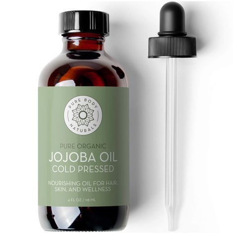 PRICES MAY VARY. ✅ UNIVERSAL OIL - Jojoba is one of mother nature's most precious gifts because of its versatility. It hydrates and moisturizes skin, hair, lips and nails without a greasy residue. It makes a fantastic massage carrier oil and all natural makeup remover, with pore clearing, pimple, and acne diminishing properties. ✅ ORGANIC & CRUELTY FREE - Pure Body Naturals will never test our products on animals or work with businesses that test on animals. Our USDA certified organic Jojoba oil Jojoba Oil Skin, Natural Face Moisturizer, Dry Cuticles, Natural Hair Conditioner, Essential Oil Mixes, Facial Moisturizers, Vanuatu, Carrier Oils, South Pacific