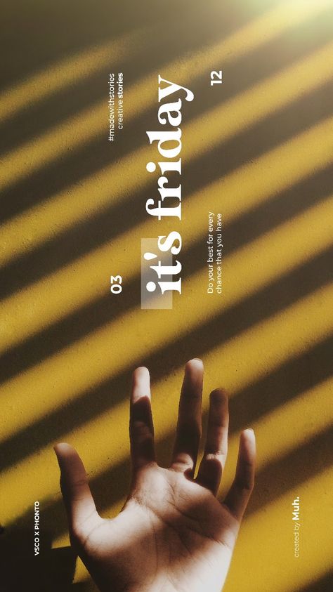 Friday Instagram Story Ideas, Typography Poster Design Minimalism, Good Friday Creative Ads, Friday Snap, Friday Typography, Friday Instagram Story, Friday Wallpaper, Typography Instagram Story, Typography Design Quotes