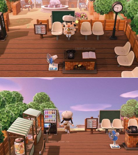 Animal Crossing Island Ideas Plaza, Airport Waiting Area, Cottagecore Animal Crossing, Animal Crossing Guide, Airport Design, Animal Crossing Wild World, Tropical Animals, Animal Crossing Villagers, Animal Crossing Pocket Camp