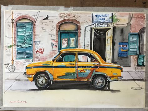 Kolkata Aesthetic Painting, Kolkata Canvas Painting, Kolkata Paintings Art, Kolkata Sketch Art, Kolkata Doodle Art, Kolkata City Drawing, Kolkata Painting, Kolkata Aesthetic, Kolkata Art