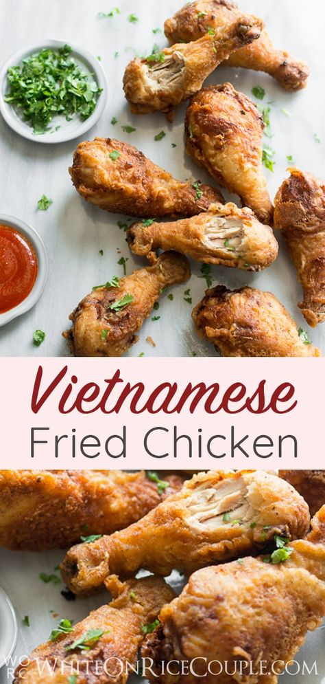 Asian Fried Chicken, Chicken Diane, Turmeric Chicken Soup, Vietnamese Recipes Chicken, Easy Vietnamese Recipes, Chicken Asian, Turmeric Chicken, Fried Chicken Recipe, Healthy Fish