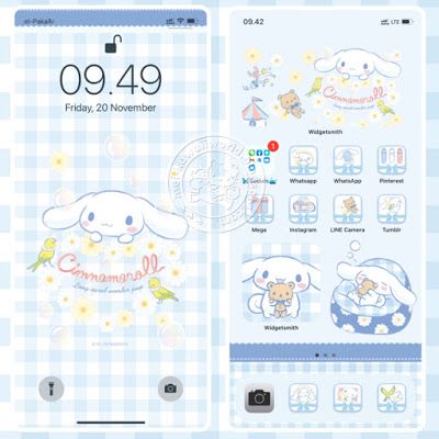 Cinnamoroll Ios14 Layout, Cinnamoroll Wallpaper Iphone, Widgets For Android, Cinnamoroll Theme, Widgets Aesthetic, Color Widgets, Aesthetic Widgets, Whatsapp Theme, Iphone Themes