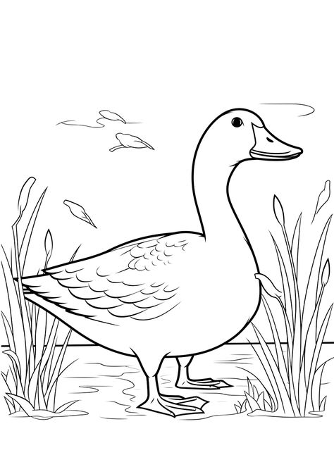 Goose Coloring Pages, Goose Drawing, Porch Goose, Cute Goose, Free Printable Coloring, Animal Coloring Pages, Free Printable Coloring Pages, Printable Coloring Pages, Printable Coloring