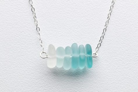 This Tiny Ocean – Minimalist Sea Glass Jewelry–Handmade in Santa Cruz, CA Sea Glass Jewelry Diy, Sea Glass Crafts Jewellery, Sea Glass Diy, Sea Glass Art Projects, Beach Glass Crafts, Wine Glass Art, Glass Art Projects, Beach Glass Art, Jewerly Making