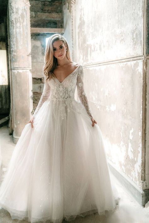 Style: MJ617 | Allure Bridals Madison James Wedding Dress, Madison James, Beach Wedding Guest Dress, Lace Wedding Dress With Sleeves, Pnina Tornai, White Wedding Dress, Lace Dress With Sleeves, Sleeve Wedding Dress, Allure Bridal