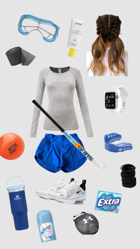 #fieldhockey #sportyaesthetic #sportsoutfit #sportygirl #fieldhockeygirl #fieldhockeyfit #fieldhockeyvibes Preppy Lacrosse, Field Hockey Outfits, Lacrosse Outfits, Hockey Workouts, Hockey Outfits, Field Hockey Girls, Cute Middle School Outfits, Hockey Bag, Hockey Training