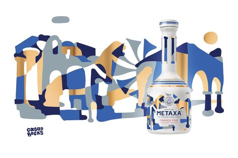 Metaxa Grande Fine on Packaging of the World - Creative Package Design Gallery Whiskey Packaging, Shampoo Packaging, Drinks Packaging Design, Alcohol Packaging, Greek Flavors, Fashion Logo Branding, Dirty Martini, Beverage Packaging, Gift Pack