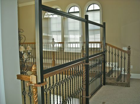 Banister Safety Wall.From childseniorsafety.com Best Baby Gates, Safety Gates For Stairs, Baby Gate For Stairs, Baby Gates, Tile Stairs, Small Backyard Pools, Home Safety, Stairs Design, Little House