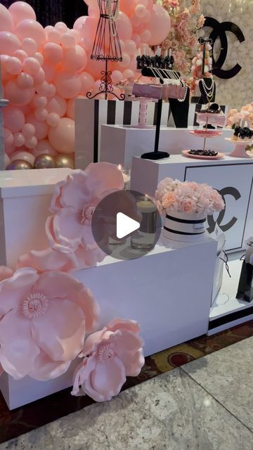 Yoly Arias on Instagram: "Valentina’s Sweet16th  . . . . . #sweet16 #sweetsixteen #chanelparty #chanelbirthday" Sweet Tables Ideas, Birthday Gift Table Ideas, Sweet 16 Entertainment Ideas, Sweet 16 Backyard Party Ideas, Fancy Sweet 16, Sweet 16 Table Setup, Sweet 16 Backdrop Ideas, Sweet16 Party Ideas, Paris Sweet 16