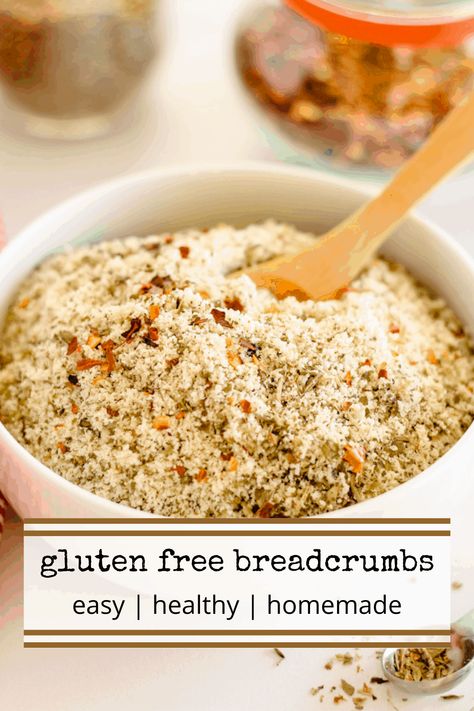 Gluten Free Bread Crumbs Substitute, Almond Flour Dairy Free Recipes, Breadcrumb Substitute, Gluten Free Breadcrumbs, Gluten Free Italian Bread, Substitute For Bread Crumbs, Healthy Bread Alternatives, Breadcrumbs Recipe, Gluten Free Dairy Free Dinner