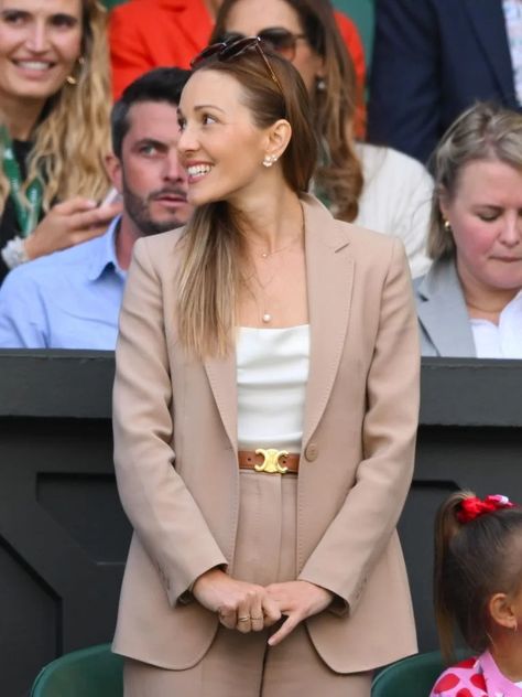 Wimbledon 2024: Best Dressed - Maria Sharapova, Grace Carter, Jelena Djokovic and more | HELLO! Jelena Djokovic Style, Celine Belt Outfit, Wimbledon Style, Jelena Djokovic, Lady Eliza Spencer, Kirsty Gallacher, Retro Inspired Outfits, Celine Belt, Ralph Lauren Looks