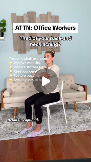 Beginner Workout Program, Beginner Exercise, Chair Exercises, Functional Fitness, Mobility Exercises, Neck And Back Pain, A Program, Low Impact Workout, Back Exercises