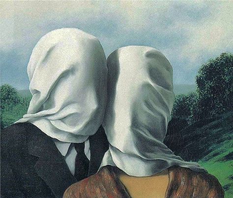 Art History Gallery on Instagram: “René Magritte (1898 - 1967): The Lovers (I), 1928, oil on canvas, 54.2 x 73 cm, National Gallery of Australia, Canberra . . 'The Lovers…” Rene Magritte The Lovers, Rene Magritte Art, Magritte Paintings, Magritte Art, Couples Poster, Jean Arp, Couples Canvas, Magna Carta, Edouard Vuillard