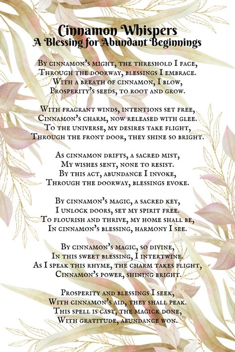 Harness the enchanting power of cinnamon to manifest abundance. Suitable for witches of all levels, this spell is a delightful addition to your rituals. 🌌🌾 Download now and let the magic of cinnamon flow. Spells With Cinnamon, Cinnamon In Spells, 1st Of The Month Cinnamon Spell, First Of The Month Cinnamon Ritual, 1st Of The Month Rituals, Cinnamon Ritual 1st Of The Month, Cinnamon Spell First Of The Month, First Of The Month Rituals With Cinnamon, Cinnamon Spell