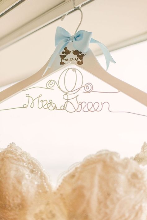 Disney Cinderella-inspired wedding details. Carriage monogram hanger. Disney Wedding Shower, Cinderella Bridal Shower, Disney Wedding Rings, Wedding Disney, Disney World Wedding, Disney Bridal Showers, Disney Inspired Wedding, Disney Bride, Disney Wedding Theme