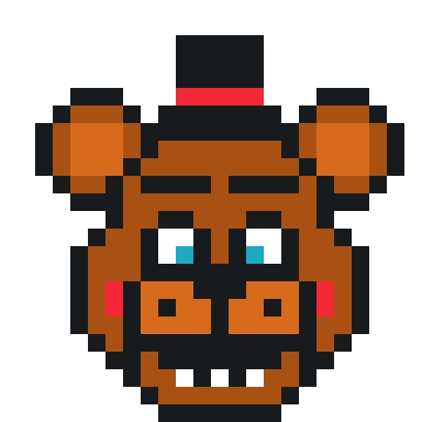 Rockstar Freddy, Fnaf Icon, Art Fnaf, Toy Freddy, Fnaf Crafts, Hama Art, Drawing Toys, Fnaf Freddy, Beads Patterns