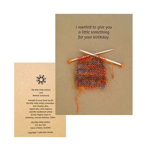 Knitting birthday card Knitted Birthday Gifts, Knitting Birthday Cards, Yarn And Needles, Fibre Artist, Birthday Wishes And Images, Cocktail Sticks, Sewing Stitches, Birthday Cards Diy, Small Cards