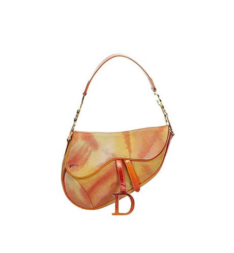 Christian Dior - 2000's John Galliano for Dior orange tie dye embossed suede saddle bag ($1,124) Galliano Dior, Orange Handbag, Stylish School Bags, Orange Tie Dye, Luxury Bags Collection, Perfect Purse, Dior Saddle, Orange Tie, Chunky Jewelry