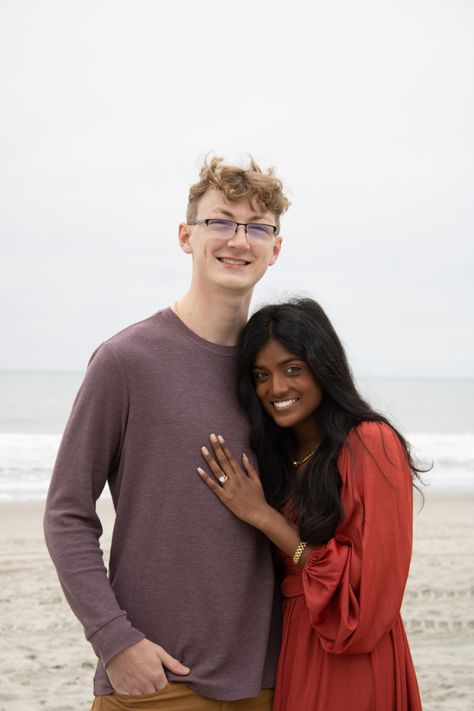 White And Indian Couple, Indian And Black Couple, Interracial Celebrity Couples, Couple Indian, Engagement Beach, Power Couples, Swirl Couples, Beach Proposal, Interracial Couple