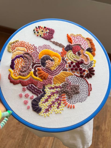 Freeform Embroidery, Freehand Embroidery, Stitch Witchery, Embroidery Hoop Wall Art, Abstract Embroidery, Textile Art Embroidery, Fabric Embellishment, Embroidery Sampler, Embroidery Template