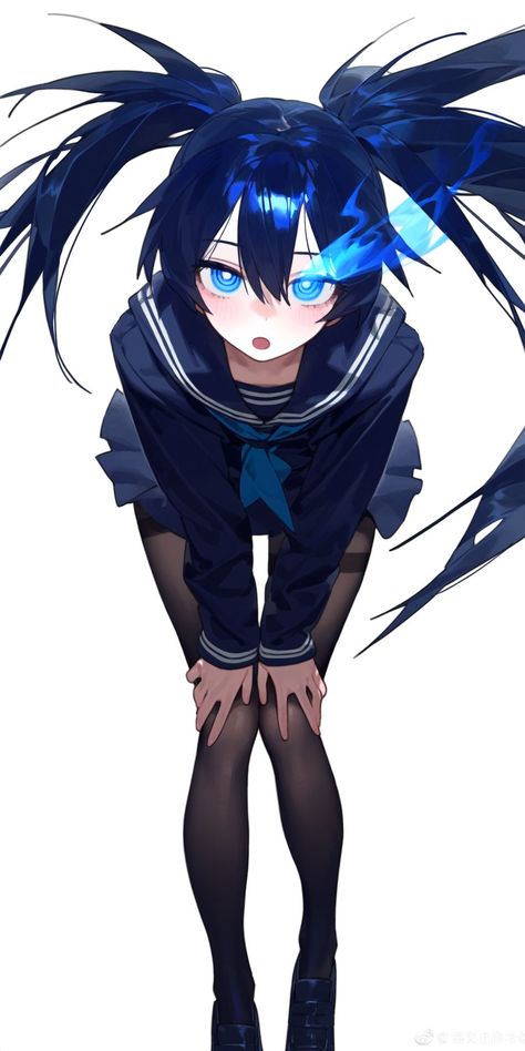 Black Shooter Rock, Black Rock Shooter Icon, Black Miku, Black Rock Shooters, Vocaloid Cosplay, The Pretenders, Black Rock Shooter, Animation Art Character Design, Black Rock