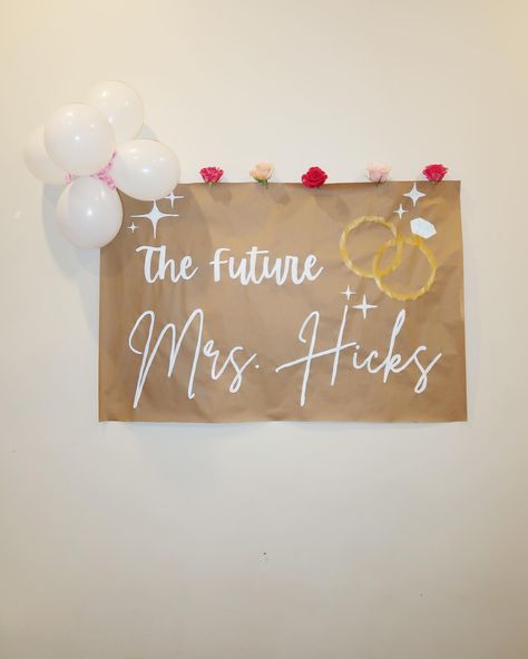 Love how this sign turned out for this beautiful bride! We had the most fun at this shower🤍 Florals, signs, decor, food done by yours truly😉 #weddingsign #bridalshower #bride #bridal #weddingbanner #bridalbanner #bridalshowerdecor #junebride #matronofhonor #maidofhonor #junewedding #laurel Miss To Mrs Banner, Bridal Banner, Painted Banner, June Bride, Bridal Shower Banner, Signs Decor, Cute Banners, Matron Of Honour, Wedding Banner