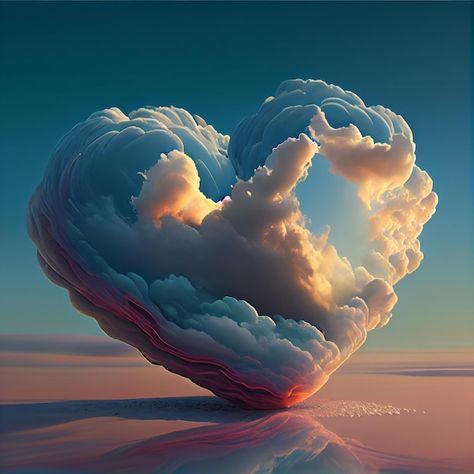 Valentines Wallpaper, Sky And Clouds, Love Valentines, Sky Aesthetic, Premium Photo, Heart Shapes, Tumblr