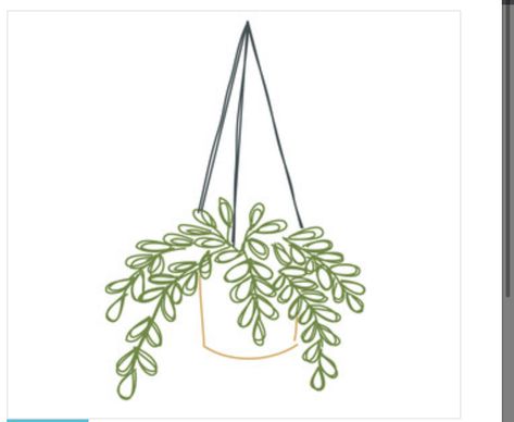 Hanging Plant Drawing Simple, Pot Gantung, Plant Doodle, Whimsical Art Journal, Hand Lettering Art, Wall Paint Designs, Easy Doodle Art, Plant Drawing, Journal Themes