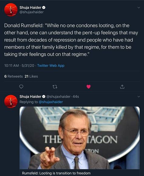 "and while no one condones the looting on the other hand one can understand the pent up feelings..." - Donald Rumsfeld Donald Rumsfeld, Sleep Faster, Beloved Quotes, Cool Quotes, Alpha Waves, Brilliant Quote, Full Quote, How To Sleep Faster, Find Quotes