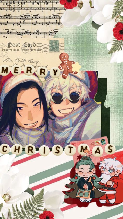 Merry Christmas to all those who celebrate :)) #christmas #christmasaesthetic #red #green #white #holiday #jujutsukaisen #satosugu Gojo Saturo, I Love My Friends, Merry Christmas To All, Gojo Satoru, Celebrate Christmas, Christmas Aesthetic, Christmas Wallpaper, Jujutsu Kaisen, Jujutsu