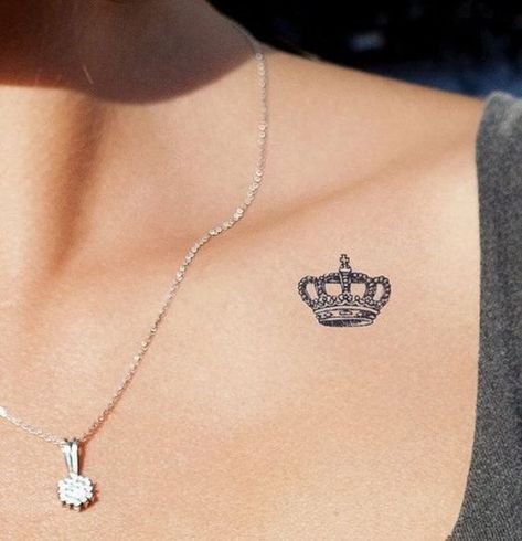 60+ Glorious Crown Tattoos You'll Need To See » Tatoo Crown, A Crown Tattoo, Royalty Tattoo, Tattoo Planets, Fernweh Tattoo, Small Crown Tattoo, Crown Tattoos For Women, Crown Tattoos, Tattoo Wallpaper