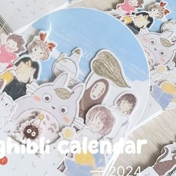 Journal & Study Essentials🌙 on Instagram: "Happy 2024 guys! Calendar Inspired by Ghibli studio✨" Ghibli Calendar 2024, Happy 2024, Study Essentials, Ghibli Studio, Calendar Ideas, Hearts Desire, Studio Ghibli, Cool Things To Make, Creative Ideas