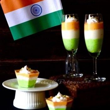 Tiranga Rabdi Mousse Delight Independence Day Recipes, Ips Motivation, Unsweetened Condensed Milk, Indian Flags, Abhishek Singh, Amazing Food Photography, Flag Food, Sweet Condensed Milk, Layered Dessert