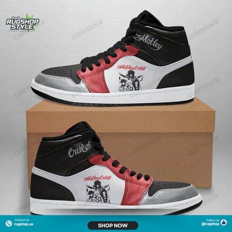 Get your order now: Motley Crue 04 Air Jordan 1 Sport Custom Sneakers Custom Air Jordan, Hollywood Vampires, Jordan Sneaker, Witch Sweatshirt, Black And White Background, High Sneakers, Motley Crue, Shoes Sport, Air Jordan 1 High