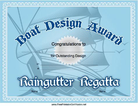 A tall ship forms the background of this Raingutter Regatta Design Award Certificate. Pirate Certificate Free Printable, Raingutter Regatta Awards, Recycled Raingutter Regatta Boats, Nehru Trophy Boat Race, Trail Life Usa, Raingutter Regatta, Rain Gutter Regatta, Reunion Activities, Cub Scout Den Flags