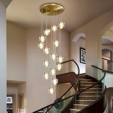 Two story foyer lighting