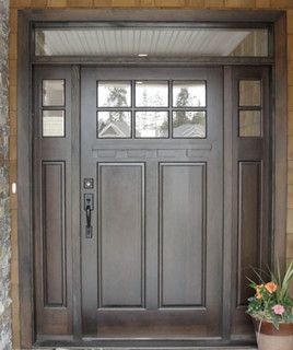 Mahogany LineVisit Store »Beautiful Mahogany Doors - In stock now!front doors | traditional | vancouver Craftsman Front Door, Wide Front Doors, Craftsman Front Doors, Exterior Door Designs, Traditional Front Doors, Black Front Doors, Door Picture, Mahogany Doors, Double Front Doors