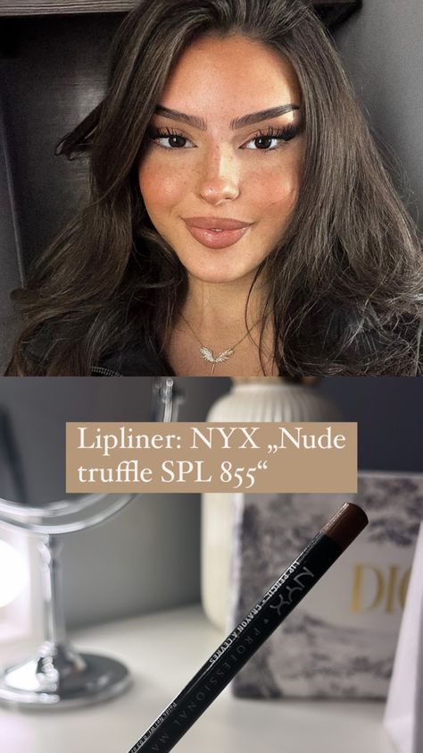 Nyx Nude Truffle Lip Liner, Nyx Nude Truffle, Nyx Lip Liner, Makeup Routines, Nyx Lip, Creative Makeup Looks, Elegant Makeup, Angel Face, Lashes Makeup