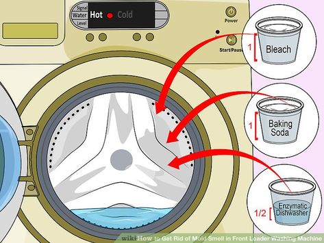 Get Rid Of Mold Smell, Washer Smell, Mold Smell, Clean Your Washing Machine, Washer Cleaner, Mold In Bathroom, Washing Machine Cleaner, Clean Washing Machine, Homemade Cleaning