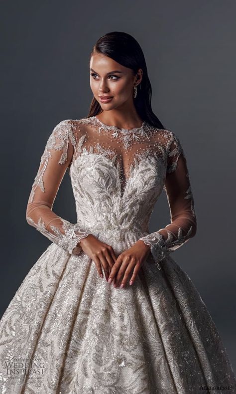 Create Tattoo, Fitted Lace Wedding Dress, Tailored Wedding Dress, A Line Ball Gown, 2022 Wedding Dresses, Lace Princess Wedding Dresses, Embellished Wedding Dress, Wedding Dress Bustle, Embroidered Wedding Dress