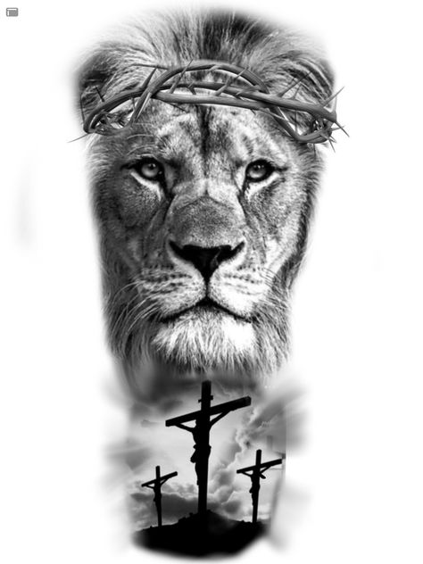 Lion Wearing Crown, Baby Tattoo Designs, Lion Head Tattoos, Jesus Drawings, Lion Tattoo Design, Half Sleeve Tattoos For Guys, Tattoo Design Book, Old Tattoos