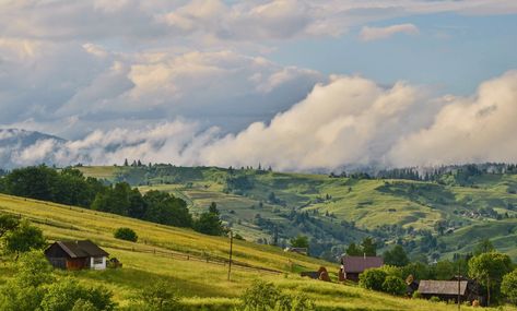 Summer in the Carpathians, Ukraine Ukraine Landscape, Village Photography, Minecraft Wallpaper, Picture Story, Fantasy Movies, Art Practice, Nature Paintings, Landscape Photos, Plein Air