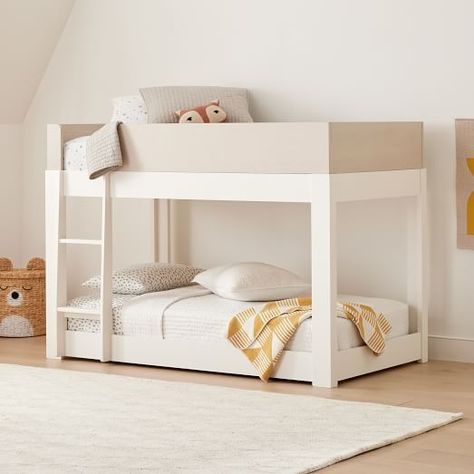 Kids Beds & Loft Beds | West Elm Toddler Bunk Beds, West Elm Bedding, Single Bunk Bed, Low Bunk Beds, Double Bunk Beds, Double Bunk, Cool Bunk Beds, Kids Loft Beds, Shared Room