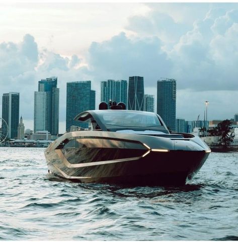 Luxury Yachts Aesthetic Lamborghini Yacht, Pink Car Interior, First Lamborghini, Yacht Aesthetic, Lamborghini Supercar, Powerboat Racing, Slammed Trucks, Yatch Boat, Pink Cars