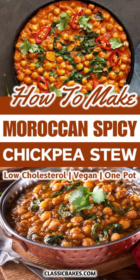 Moroccan stew with chickpeas, lentils, tomatoes, and carrots is a nutritious vegan option, complemented by spices and vegan yogurt, enhancing heart health and flavor. Moroccan Recipes Vegetarian, Plant Based Crockpot Recipes, Plant Based Crockpot, Moroccan Chickpeas, Moroccan Lentils, Moroccan Side Dishes, Moroccan Chickpea Stew, Moroccan Stew, Moroccan Chickpea