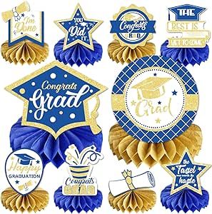 Blue Graduation Centerpieces, Kids Party Centerpieces, Graduation Table Centerpieces, Grad Party Favors, Graduation Table, Graduation Table Decorations, Graduation Tables, Graduation Party Centerpieces, Graduation Party Decorations