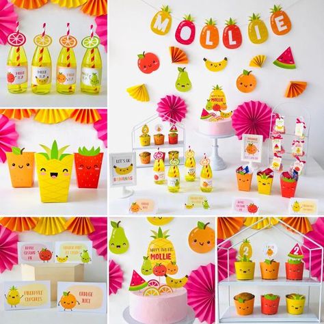 Twotti Fruitti Party, Tutti Frutti Party Decorations, Fruits Party, Twotti Fruity, Tutti Frutti Birthday Party, Tutti Frutti Party, Fruit Birthday Party, 2 Cake, Party Fotos